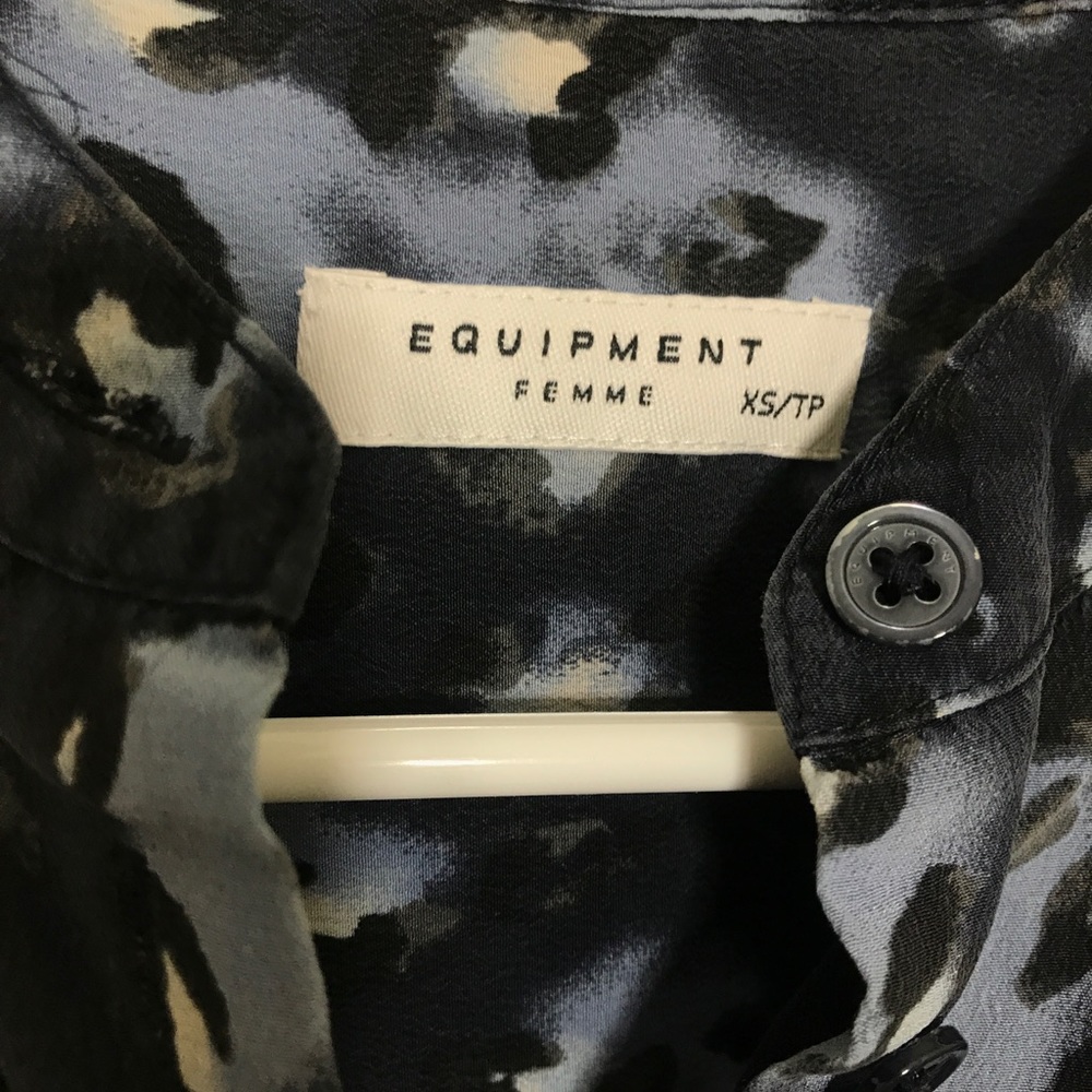 Equipment - Leopard Print Button Down Blouse - image 5